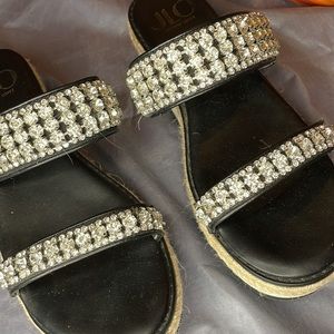 J Lo blinged out shoes